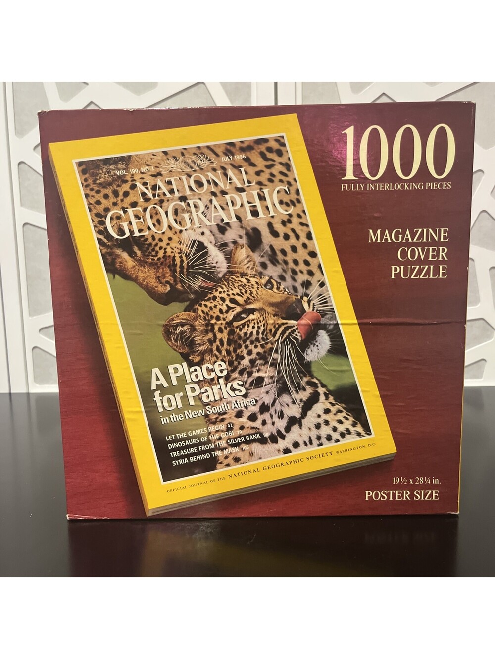 National Geographic Leopards 1996 Magazine Cover Puzzle 1000 Pc Complete NG100